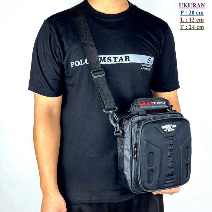 TAS SELEMPANG UKURAN SEDANG MERK SANTER TERBARU Pria