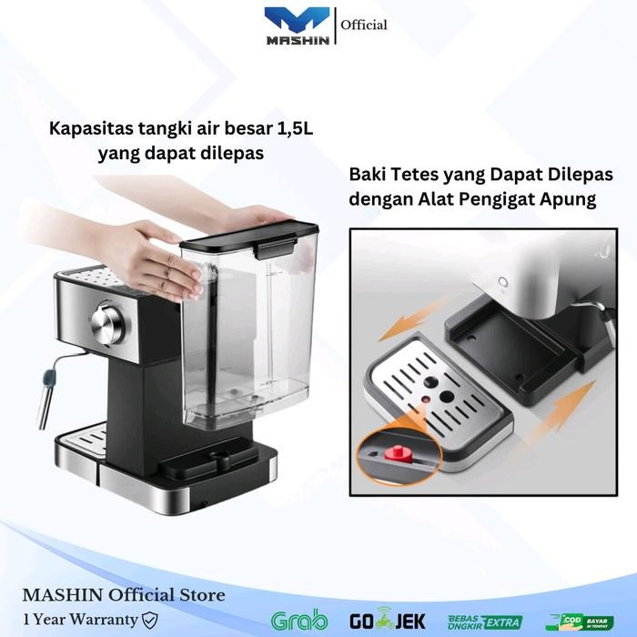 Mashin - Mesin Kopi Otomatis Espresso 20 Bar Coffe Maker Profesional Express