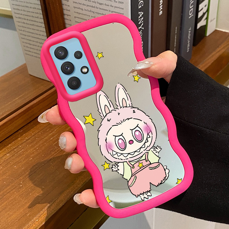 Casing Untuk Samsung A32 A31 A33 5G Case Casing HP Pola Raksasa berbulu Kesing Kasing Macaron Mirror