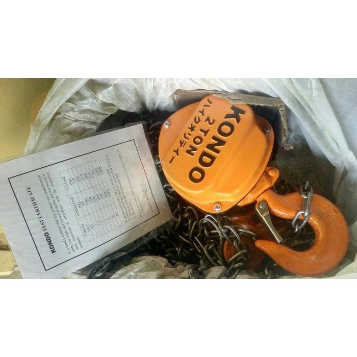 PROMO CHAIN BLOCK KATROL TAKEL KEREKAN KONDO 2TON 5METER