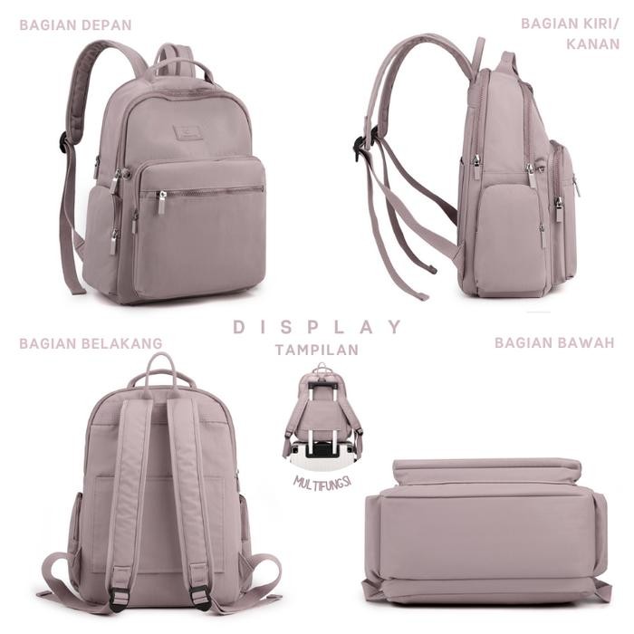 Top Tas Ransel Wanita Korean Style Backpack Anti Air COLORFUL FOX 0459