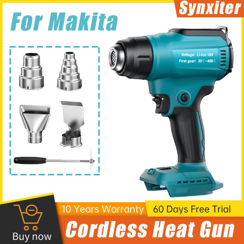 Cordless Heat Gun For Makita 18V Battery Electric Handheld Heat Shrink Gun With Nozzles Wireless