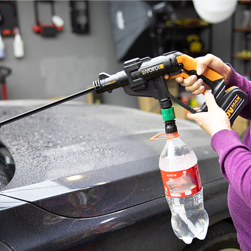 Lithium Battery Washer Gun With Coke Bottle High Pressure Washer Gun Hose Quick Connection Pressure 