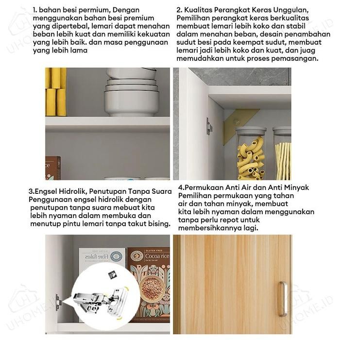 ALOVE Kitchen Set Atas 4 Pintu Minimalis Lemari Dapur Gantung Rak Dapur Gantung Kabinet Dapur