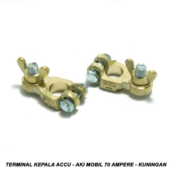 Terminal Kepala Accu - Aki Mobil 70 Ampere - Kuningan