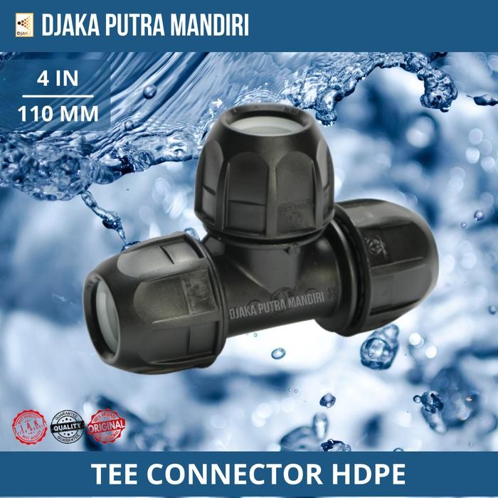] FITTING HDPE - SAMBUNGAN PIPA HDPE - TEE HDPE 4 INCHI