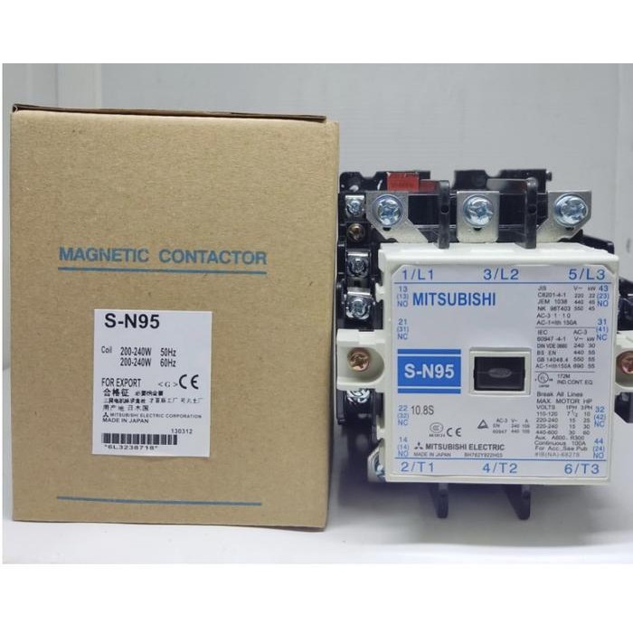 Promo Contactor Mitsubishi Sn95 Sn95 Sn 95 Sn95 220V / 110V / 380V Terlariss 