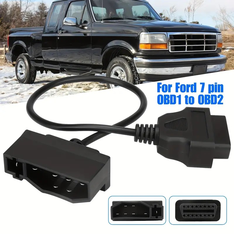 Terbaru OBD2 Cable for Ford OBD Connector 7-pin OBD1 to OBD2 Converter Adapter Cable Scanner Automat
