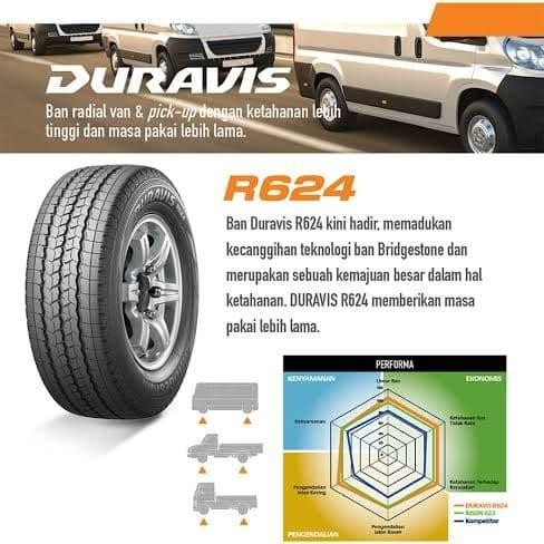 Ban BRIDGESTONE 225/75 R16 225/75/16 R16 R 16 10PR DURAVIS R624