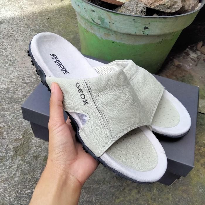 habibi Geox Sendal Kulit Pria Slip On Sandal Shoes Pria Dengan Bahan Kulit Asli