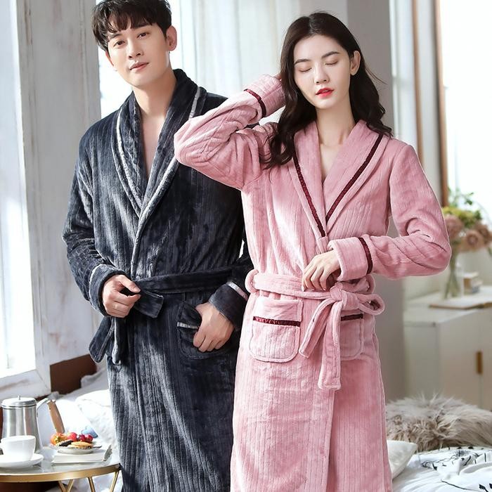 Kimono Handuk / Jubah Handuk / Baju Handuk Kimono Dress Bathrobe Couple Dewasa Pria Wanita Uni