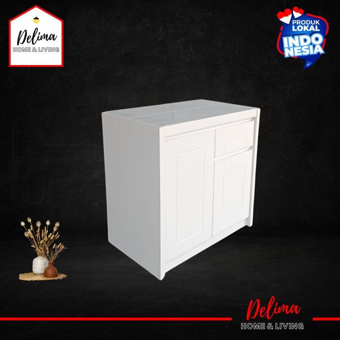 Meja dapur 2 pintu /kitchen set bawah /rak kompor/rak piring minimalis/nota invoice