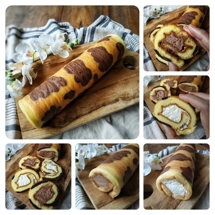 opvc- Flourless Keto Debm Choco Cream Cheese Moo Roll Cake