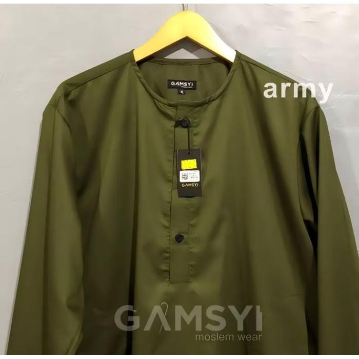 Baju Koko Hitam Polos/Koko Tanpa Kerah/Koko Dewasa