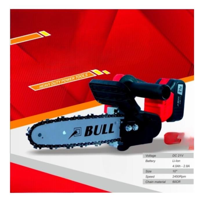 Ready stock] BULL MESIN CHAINSAW CORDLESS 10" BL510 NEW