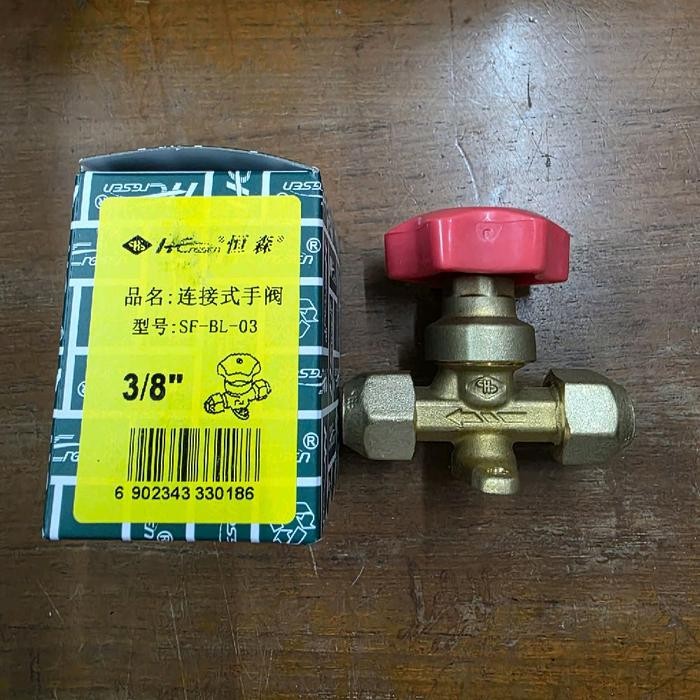 HAND VALVE REFRIGERANT AC HS 3/8" STOP KRAN REFRIGERANT AC 3/8" MERK HS