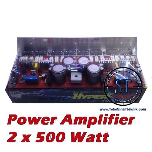Kit PA. Blazer 2x500W HYPER PRO Power Amplifier 1000W Stereo 2x500watt