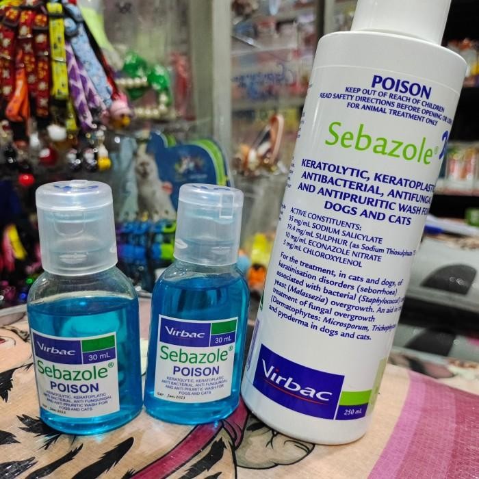 Sebazole Shampoo 100Ml Sampo Kucing Sebazole 100 Ml Eceran