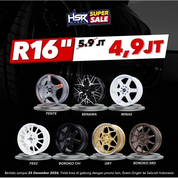 velg mobil Ring 14 hingga Ring 22 HSR Wheel - HSR1000