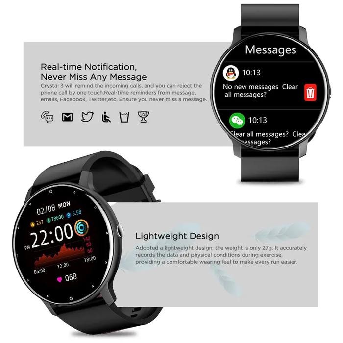 2prr- Simbojoy Smartwatch Zl02D Fitness Trackers Sleep Monitoring Jam Pintar