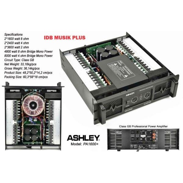 New Power Ampli Ashley Pa1600 Pa 1600 Pa1600+ Terlariss 