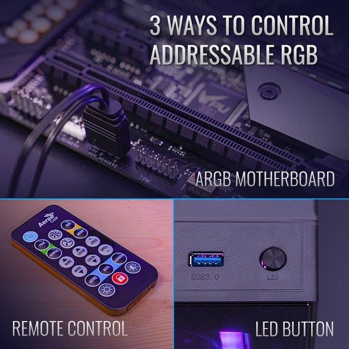 d24z- Aerocool H66F + Mirage 12 Argb Pro - 3X Fan 120Mm Argb Hub Controller