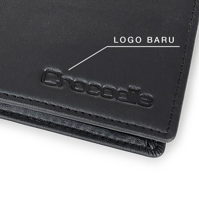 aayk- Crocodile 884By Dompet Pria Men Wallet Leather Kulit Original - Hitam Sekat Uang Dan
