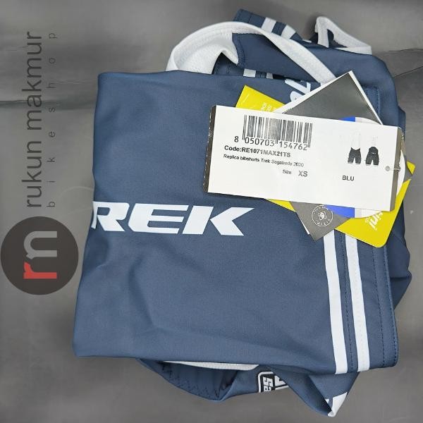 HOT SALE Santini Men Road Cycling Bibshorts Team Trek Segafredo Blue With eMAX Chamois Padding