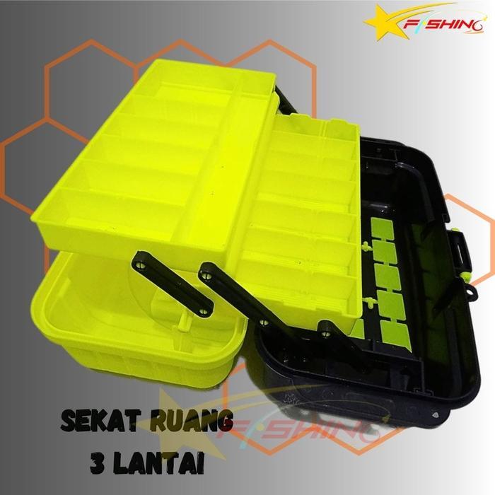 -SF- TACKLE BOX 6200 ARAMIS KOTAK ALAT PERKAKAS MANCING 3 TINGKAT TIGA SUSUN PANCING UMPAN KACAMATA