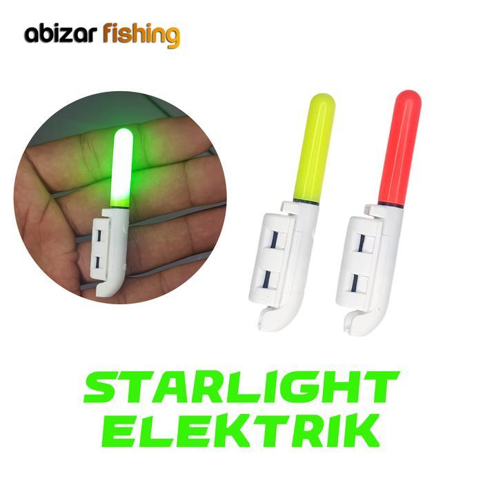 Starlight Elektrik Pancing LED + Baterai Lampu Joran Pancing Malam Hari Hijau / Orange