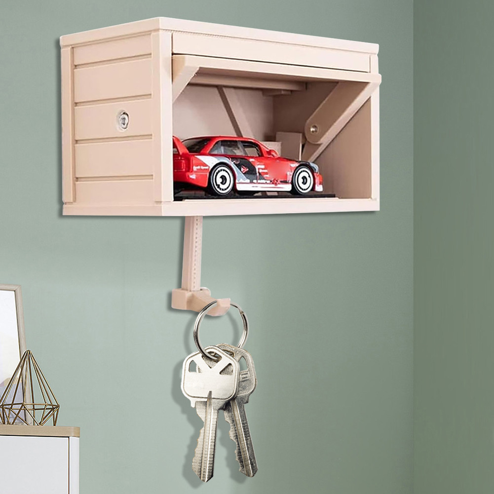 Car Garage Key Holder Front Door Car Key Holder with Opening Door Wall Mount Key Organizer Car Key