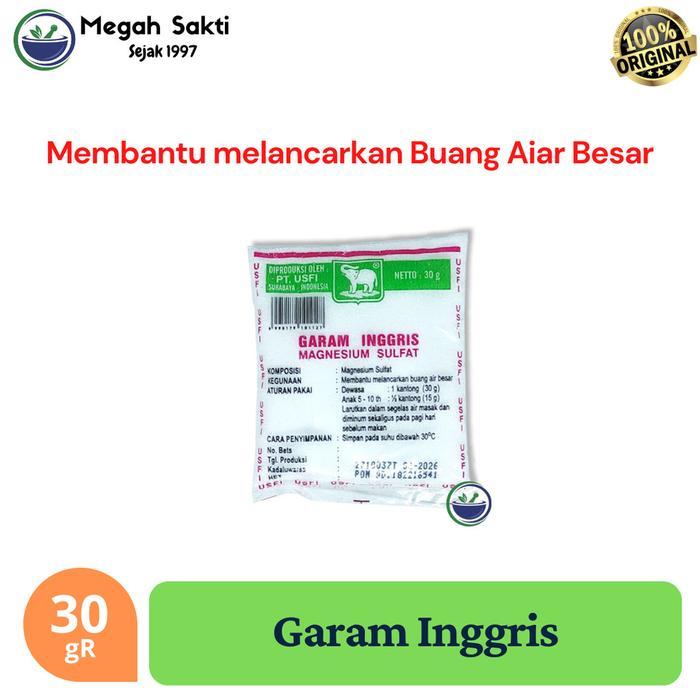 Garam Inggris cap GAJAH Larutan Pencahar Magnesium Sulfat Epsom Salt 30 gR