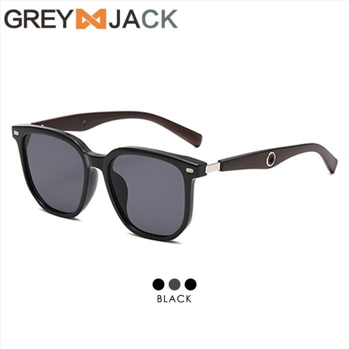 Grey Jack Kacamata Hitam Sunglasses Anti UV Kotak TR90 Unisex 329(X) - FULL BLACK