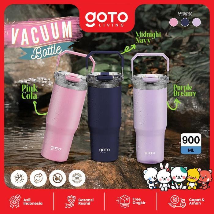 Ecentio - Kizo Vacuum Bottle Tumbler Aesthetic Botol Minum Stainless 900 Kizo Vacuum Bottle Tumbler