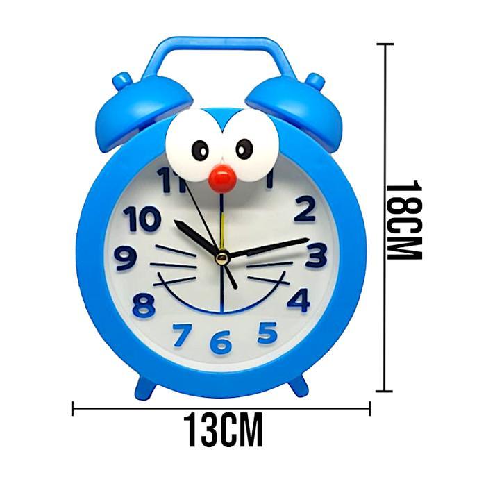 Terlaris JAM ALARM WEKER beker Doraemon HELLO KITTY MEJA DINDING FREE BATERAI Clock UNIK TERBARU