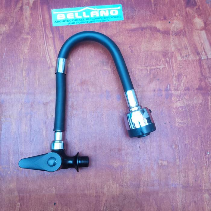(SALE) KRAN ANGSA FLEXIBLE WARNA HITAM