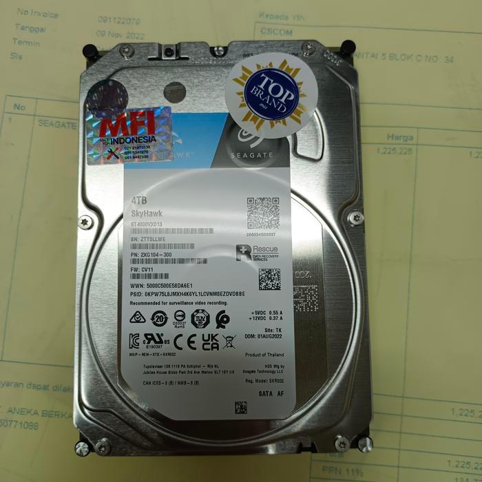 Seagate Harddski CCTV 4TB SKYHAWK Surveilance MFI / HDD 4TB