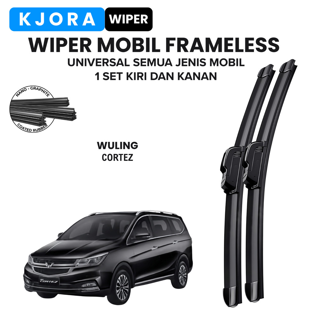 Wiper Wuling Cortez Frameless Kaca Depan Mobil