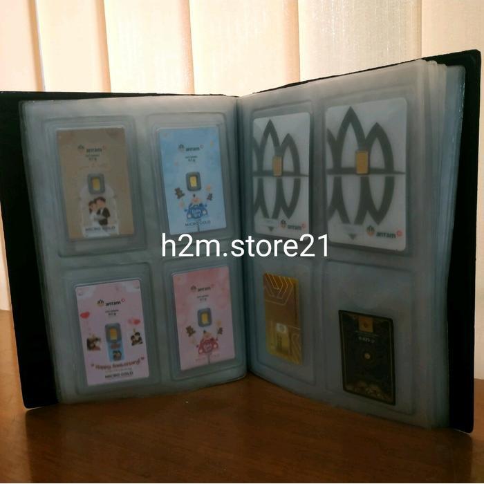 Ready Stok DOMPET ALBUM TEMPAT PENYIMPANAN EMAS ANTAM MINI GOLD/ALBUM LOGAM MULIA EMAS ANTAM QUARTO