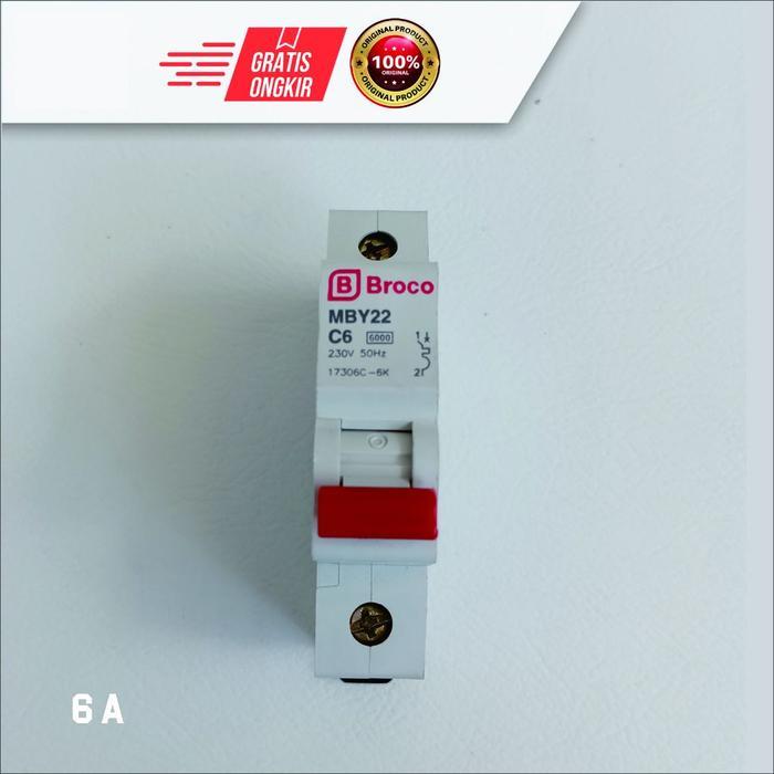 MCB BROCO/MCB 6 AMPERE/MCB 10 AMPERE/MCB 16 AMPERE/MCB 20 AMPERE/MINI CIRCUIT BREAKER/PEMUTUS ARUS