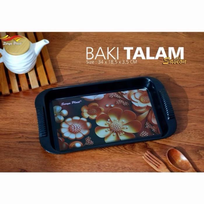3pc 6pc Baki Talam Nampan Plastik Persegi Elegant Serbaguna Kotak Segi Tempat Penyimpanan Keranjang