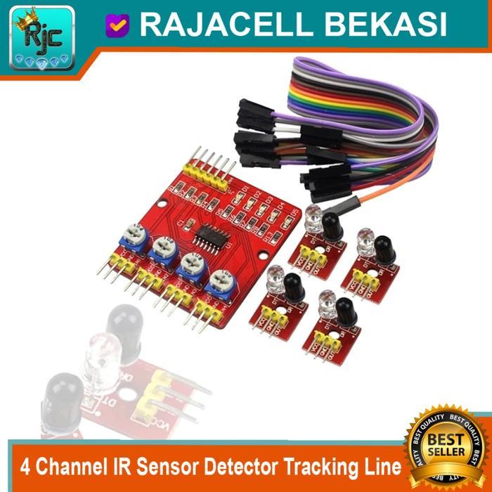4 CHANNEL IR SENSOR DETECTOR TRACKING LINE ROBOT
