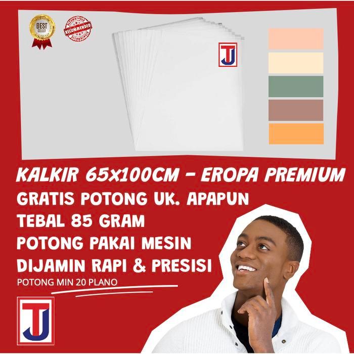 KERTAS KALKIR 80 GRAM PLANO 100 x 65 CM ( = 9 Lembar Ukuran A4 / F4 )