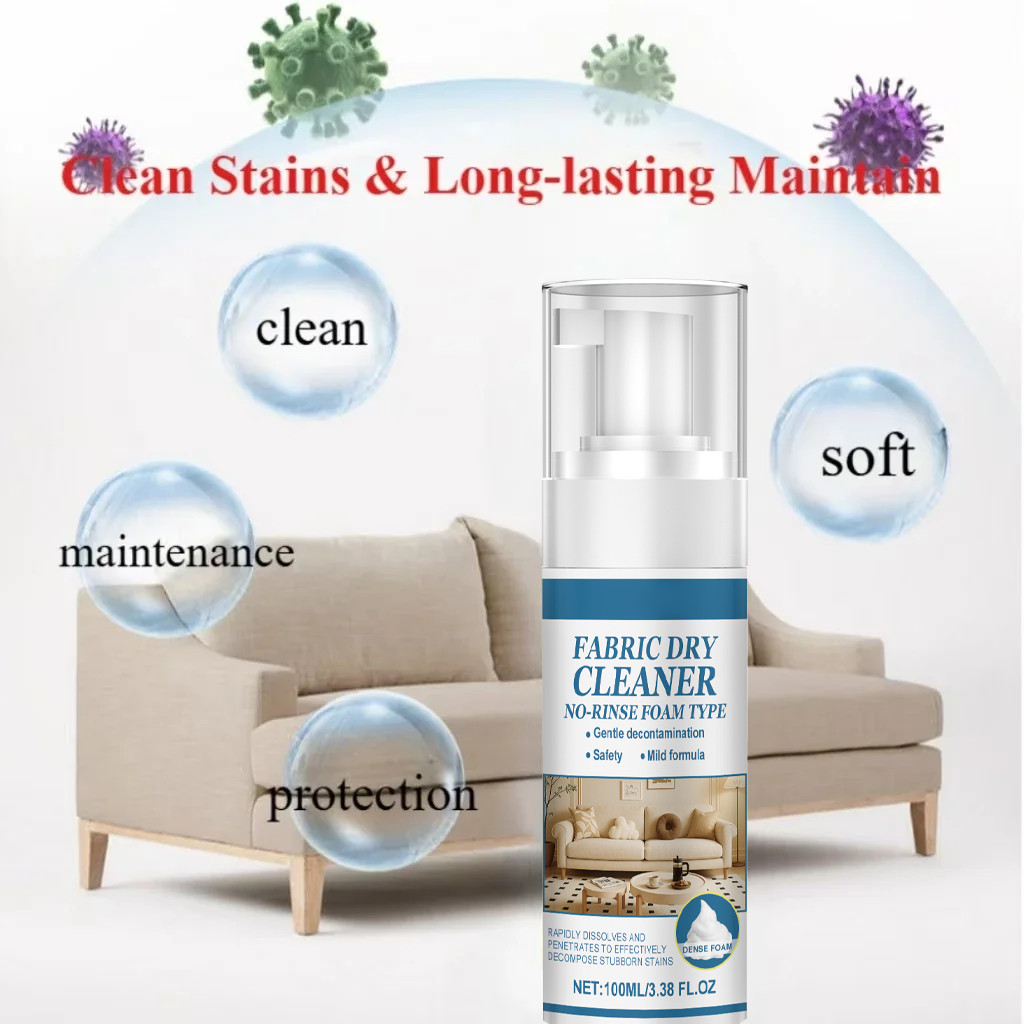 Fabric Sofa Foam Dry Cleaner Multi-Functional Cleaning Solution Clothing Stain Remover for Carpet