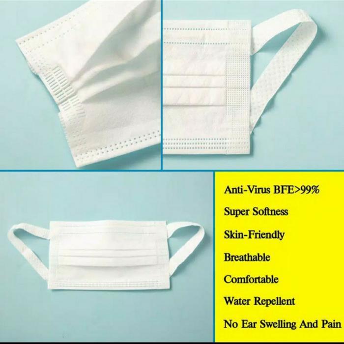 Masker 3ply isi 50 Earloop 3 ply Disposable Mask & Protective Mask