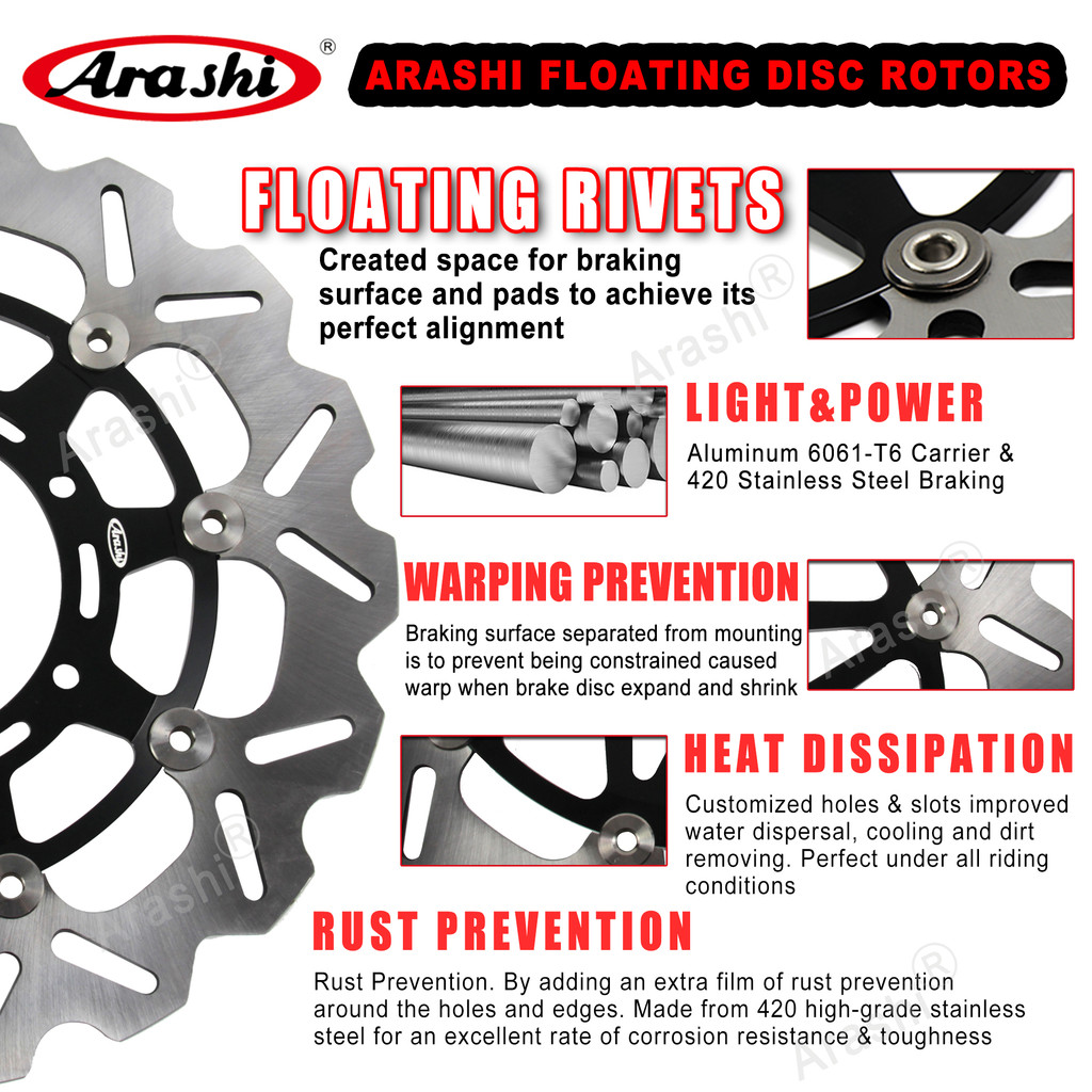 CNC FULL FLOATING FRONT BRAKE DISC ROTOR FOR SUZUKI GS500E GS 500 E 19892003 / GS500F GS 500 F 2004