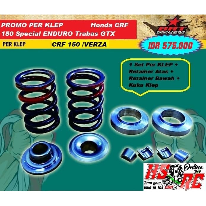 Per Klep Racing Brt Crf 150 Brt Spring Valve Verza New Megapro