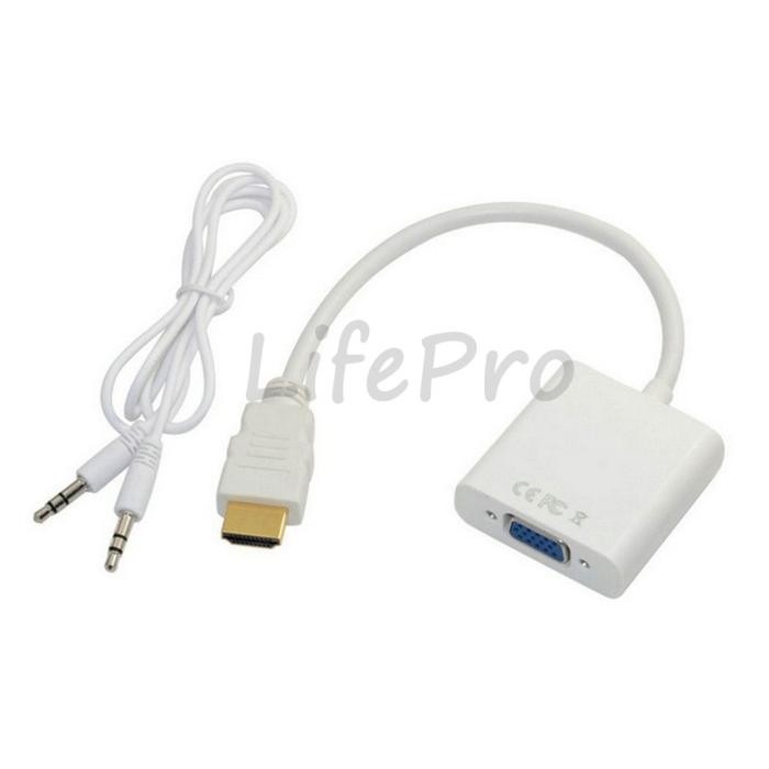 HDMI To Ke VGA Converter / Kabel Converter Sambungan Colokan TO VGA Adapter Kabel Converter Male Ke