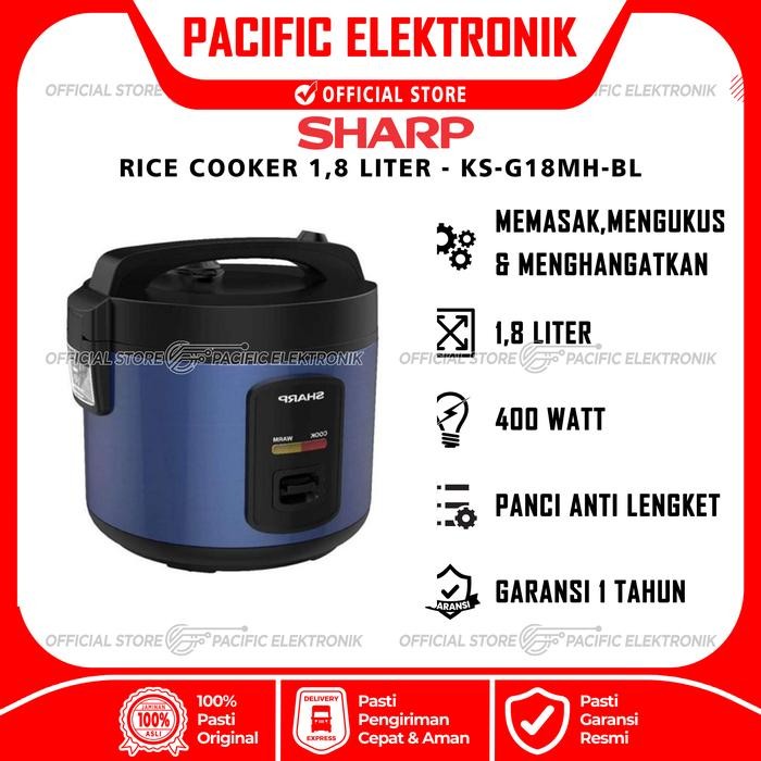 Magic Com Sharp 1.8Liter Ks-G18Mh-Bl/Bz / Ksg18Mh / Ksg18 / 18Mh