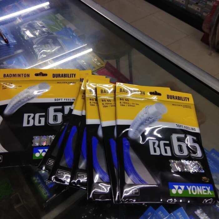 SENAR BADMINTON /SENAR RAKET YONEX BG65 + PASANG